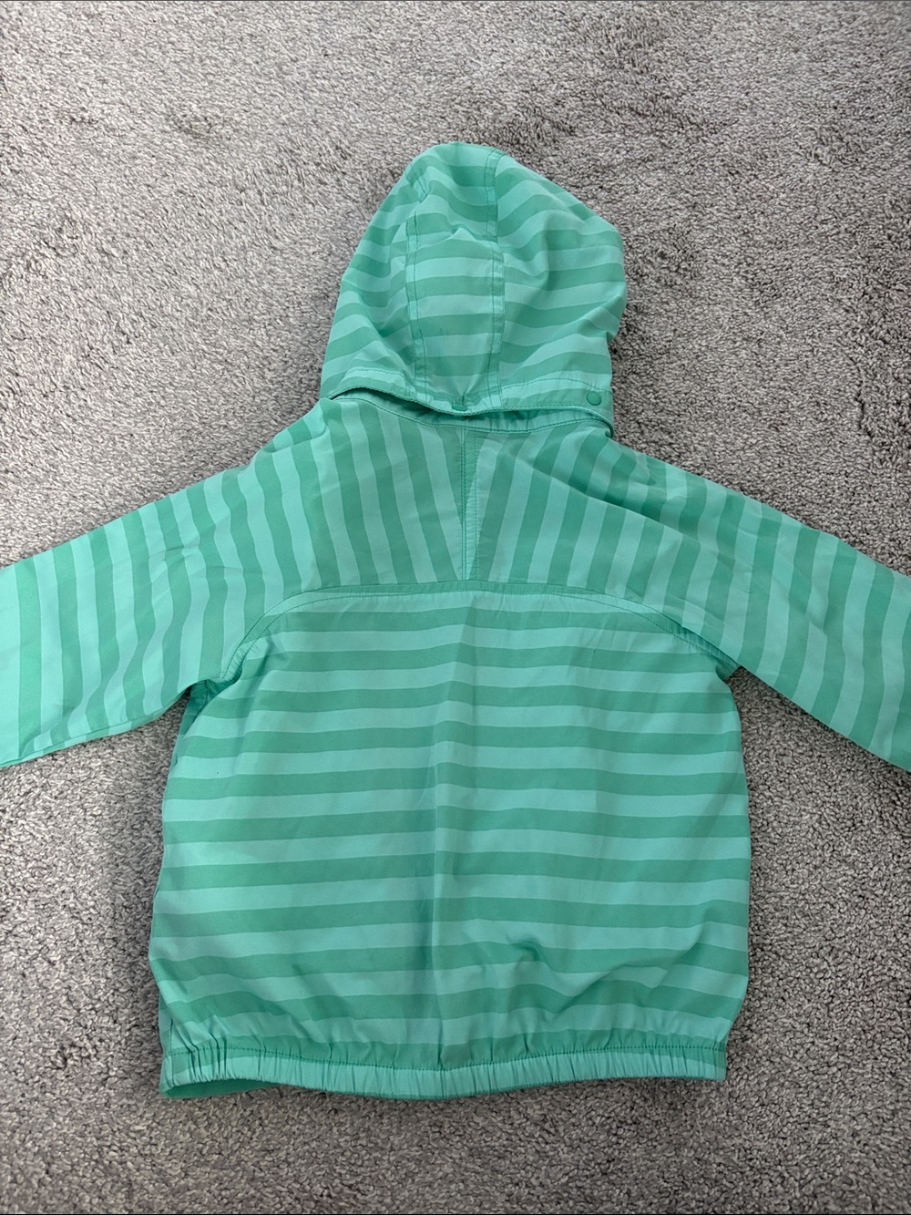 Patagonia toddler Mint Green Striped Hooded Windbreaker 2T - Picture 5 of 6